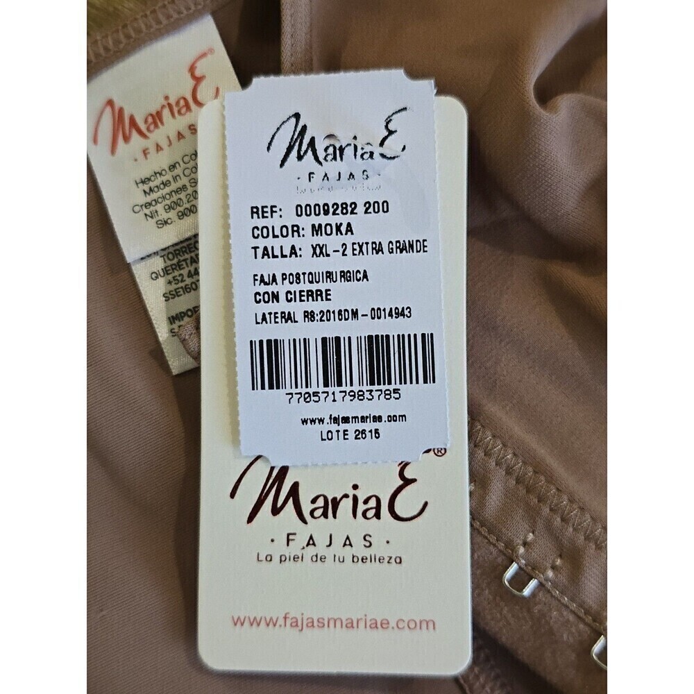 MariaE Fajas Capri Bodysuit XXL Mocha Post Surgical Compression Shapewear - Picture 10 of 14